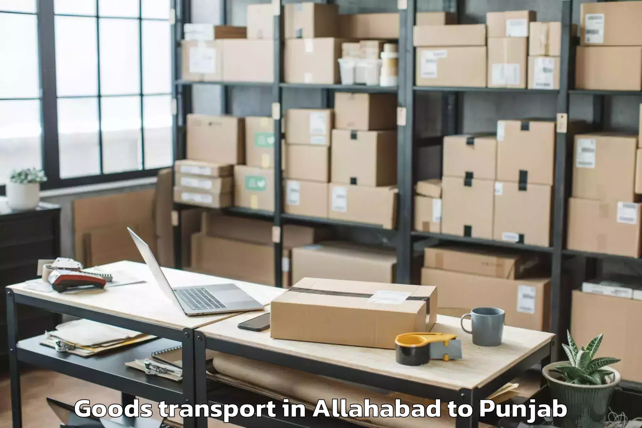 Allahabad to Bhadaur Goods Transport Booking